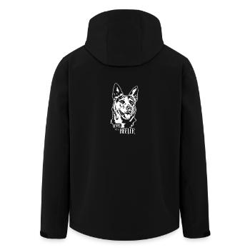 Australian Cattle Dog loved by a Heeler Wilsigns - Men’s Recycled Softshell Jacket by Stanley/Stella - black - Back - AI Model Male 185 light (185cm)