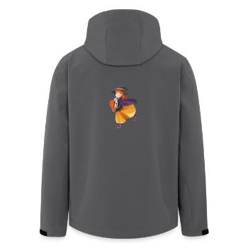 Hexe - Recycelte Männer Softshell-Jacke von Stanley/Stella - Schwarz - Hinten - AI Model Male 185 light (185cm)