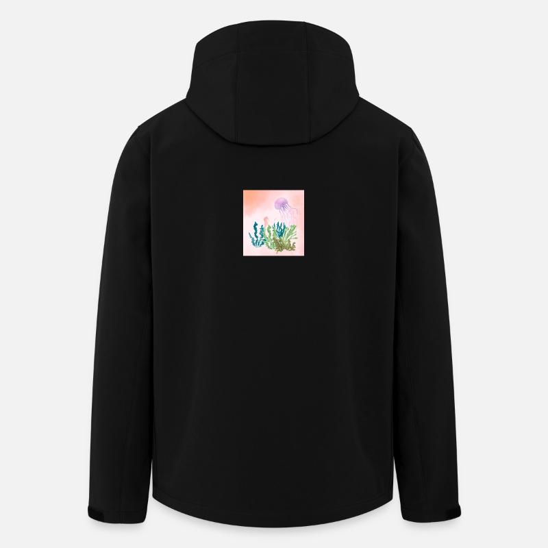 Pastel Mer Sous-marine Forêt - Veste softshell homme en polyester recyclé Stanley/Stella - noir