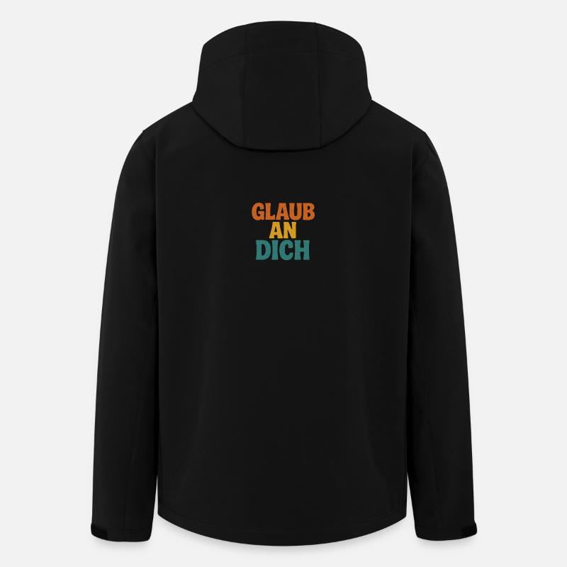 Glaub an Dich - Recycelte Männer Softshell-Jacke von Stanley/Stella - Schwarz