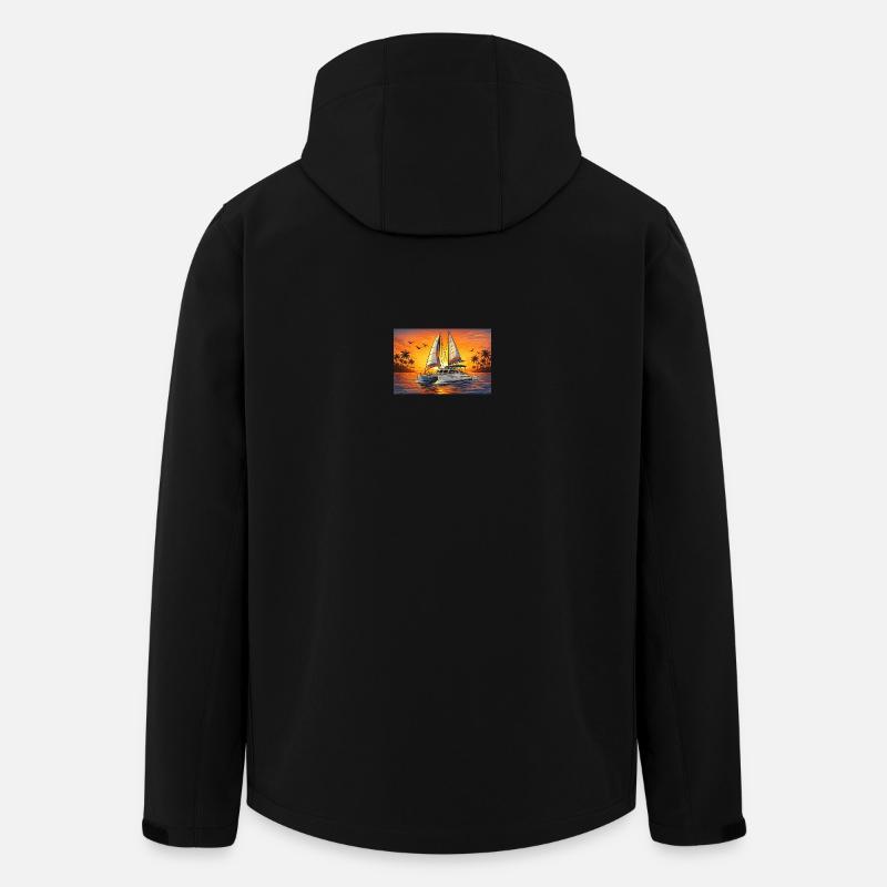 Katamaran Catamaran Sunset Fun - Men’s Recycled Softshell Jacket by Stanley/Stella - black