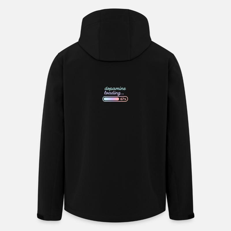 Dopamine Loading Pastel Gradient - Men’s Recycled Softshell Jacket by Stanley/Stella - black