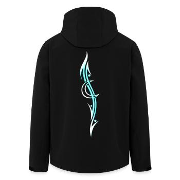 Mond Tribal Tattoo - Recycelte Männer Softshell-Jacke von Stanley/Stella - Schwarz - Hinten - AI Model Male 185 light (185cm)