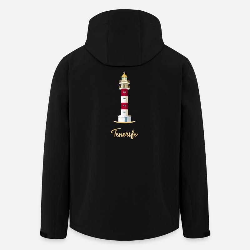 Teneriffa, Leuchtturm Punta de Teno, Kanaren - Recycelte Männer Softshell-Jacke von Stanley/Stella - Schwarz
