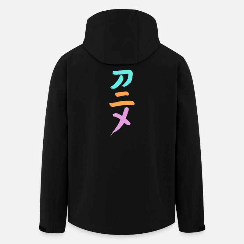 Anime (Animation) Japanese Characters -INK - Men’s Recycled Softshell Jacket by Stanley/Stella - black