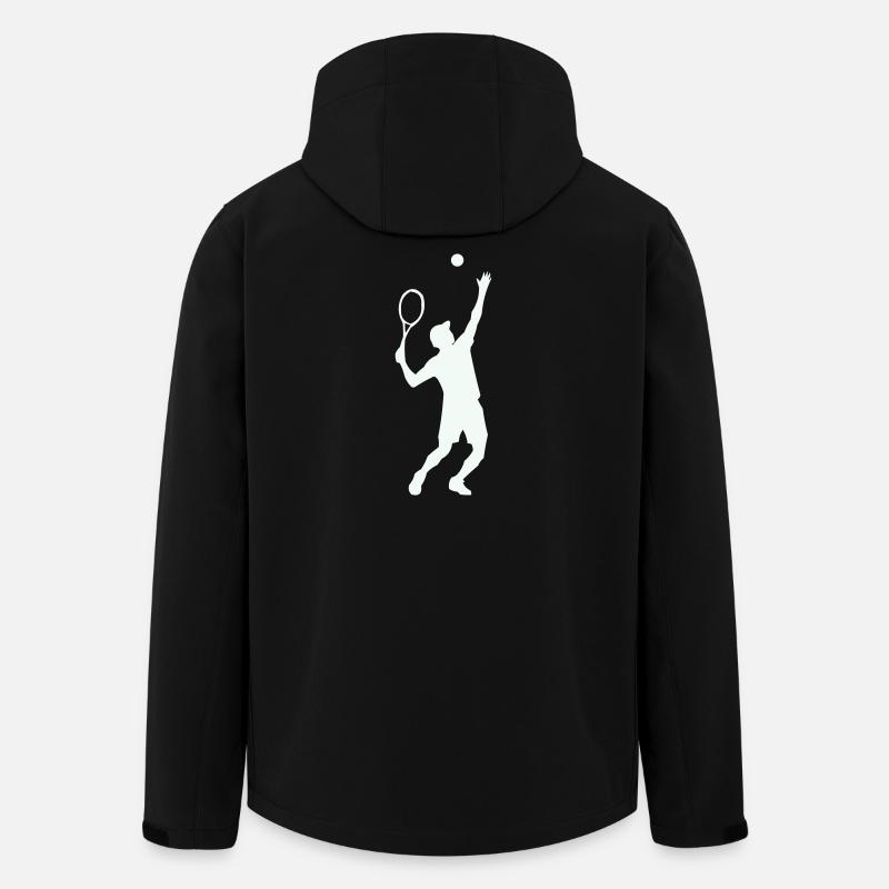 Tennis silhouette in jump - Men’s Recycled Softshell Jacket by Stanley/Stella - black