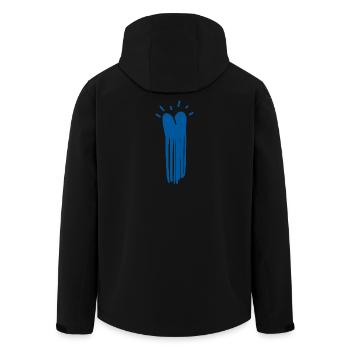 JellyHeart – Liebe in der Schwebe - Recycelte Männer Softshell-Jacke von Stanley/Stella - Schwarz - Hinten - AI Model Male 185 light (185cm)