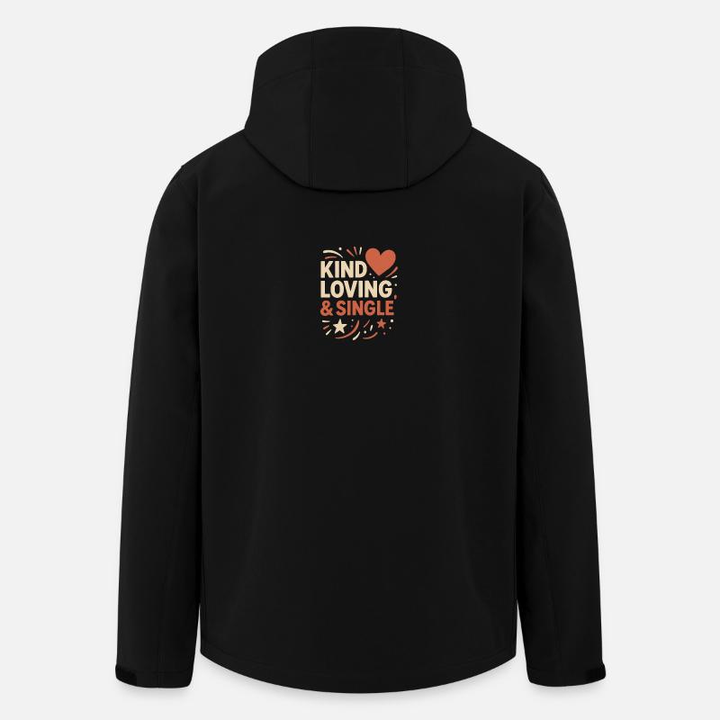 Design Positif pour Cœurs Solitaires - Veste softshell homme en polyester recyclé Stanley/Stella - noir