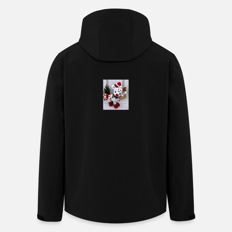 Gestricktes Weihnachtsrentier - Recycelte Männer Softshell-Jacke von Stanley/Stella - Schwarz