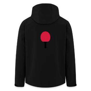 pingpong table tennis racquet racket - Men’s Recycled Softshell Jacket by Stanley/Stella - black - Back - AI Model Male 185 light (185cm)