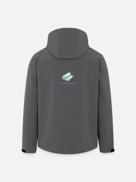 Tu me trouves à la plage - Veste softshell homme en polyester recyclé Stanley/Stella - noir