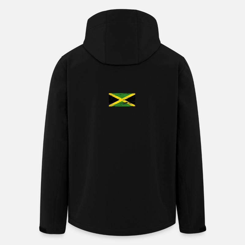 Jamaica Flag - Men’s Recycled Softshell Jacket by Stanley/Stella - black