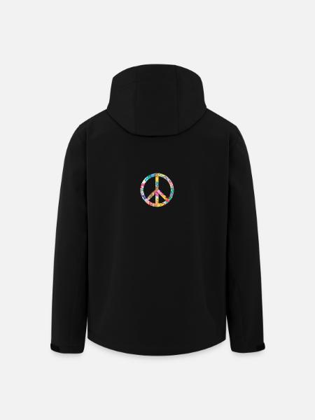 Peace Flower Idea Gift - Men’s Recycled Softshell Jacket by Stanley/Stella - black