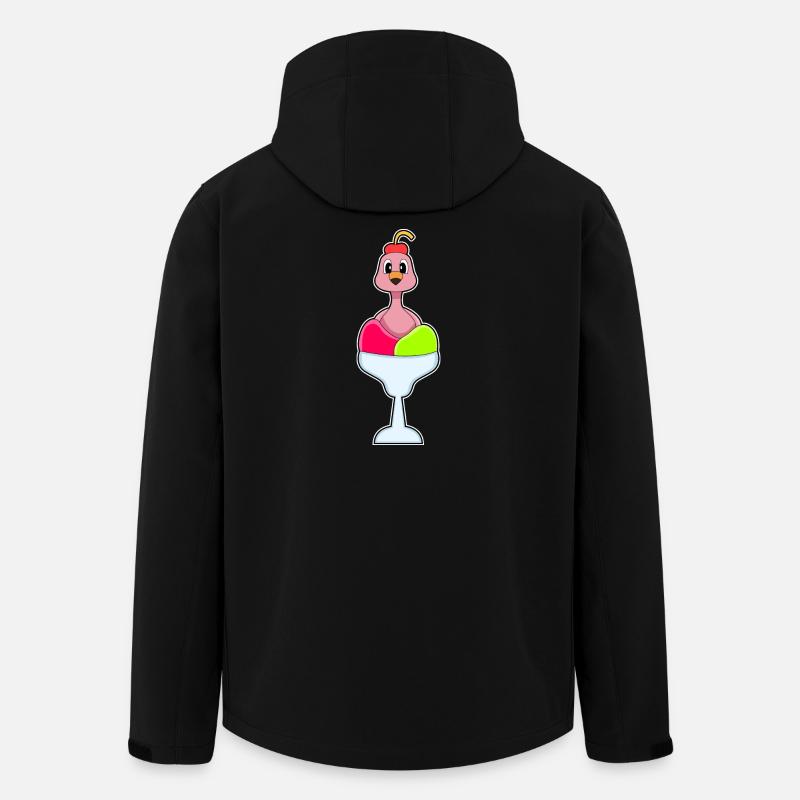 Flamingo Eiscreme Kirsche - Recycelte Männer Softshell-Jacke von Stanley/Stella - Schwarz