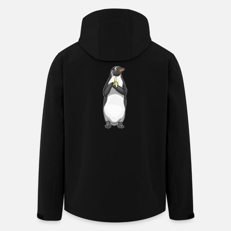 Pingouin Banane Fruit - Veste softshell homme en polyester recyclé Stanley/Stella - noir