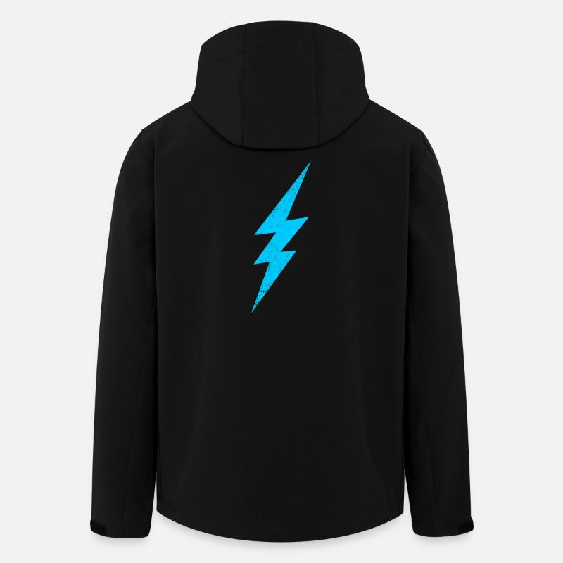 Blitz Energie Design - Recycelte Männer Softshell-Jacke von Stanley/Stella - Schwarz