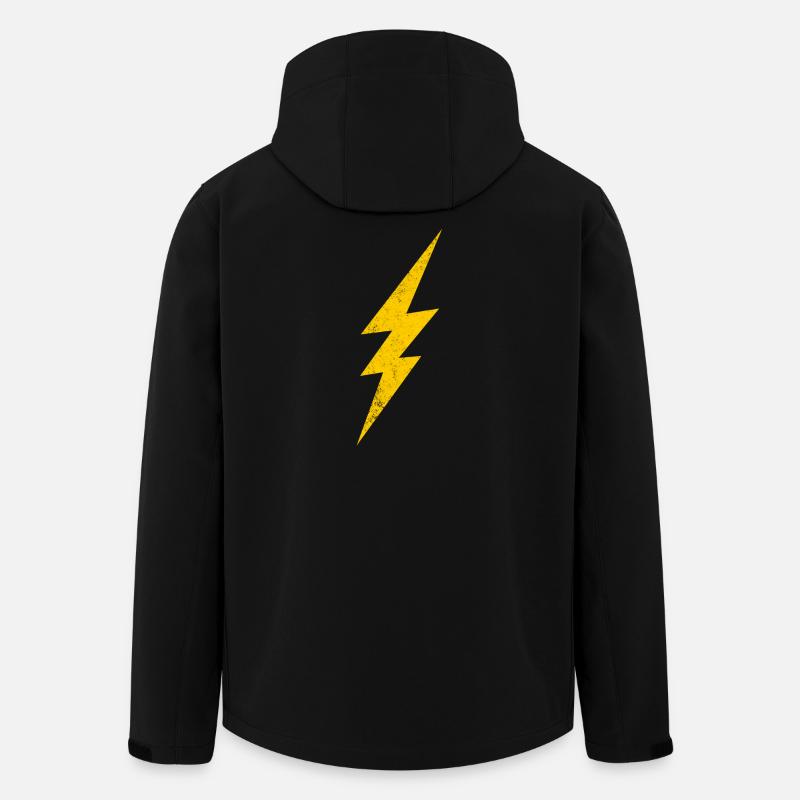 EnergieblitzDesign in Gelb - Recycelte Männer Softshell-Jacke von Stanley/Stella - Schwarz