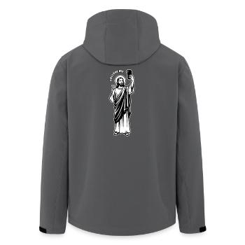 Follow Me - Jesus Christ Selfie - Dank Meme - Men’s Recycled Softshell Jacket by Stanley/Stella - black - Back - AI Model Male 185 light (185cm)
