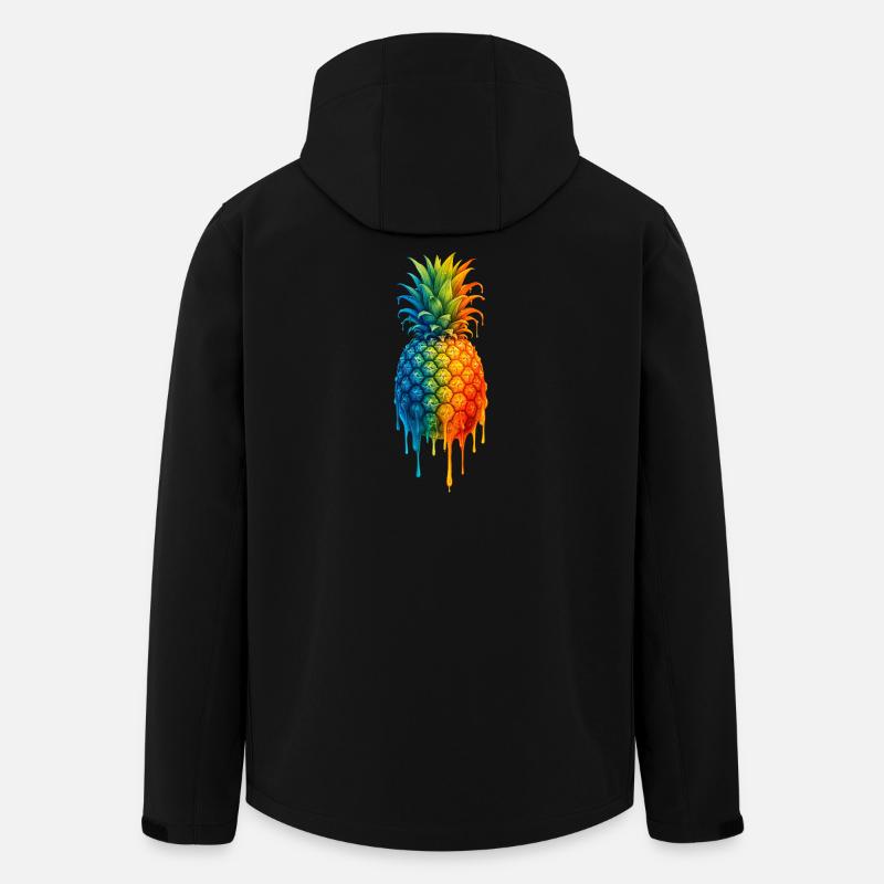Pineapple with a colourful gradient - Men’s Recycled Softshell Jacket by Stanley/Stella - black