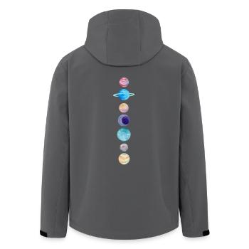 Ausrichten Planets - Recycelte Männer Softshell-Jacke von Stanley/Stella - Schwarz - Hinten - AI Model Male 185 light (185cm)