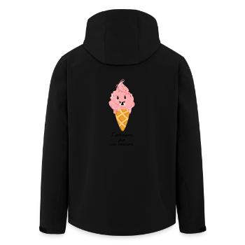 Scream for Ice Cream - Recycelte Männer Softshell-Jacke von Stanley/Stella - Schwarz - Hinten - AI Model Male 185 light (185cm)