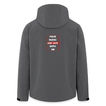 Nackte sicher bei mir - Recycelte Männer Softshell-Jacke von Stanley/Stella - Schwarz - Hinten - AI Model Male 185 light (185cm)