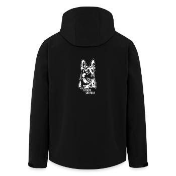 Loved by a German Shepherd Hunde Spruch Wilsigns - Recycelte Männer Softshell-Jacke von Stanley/Stella - Schwarz - Hinten - AI Model Male 185 light (185cm)
