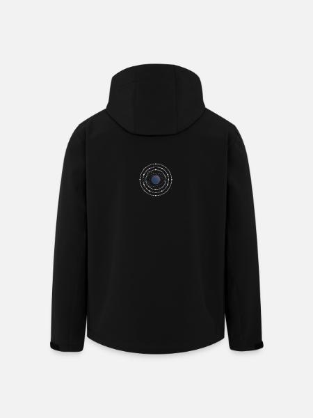 Electron Shell Flow - Science in Motion - Men’s Recycled Softshell Jacket by Stanley/Stella - black