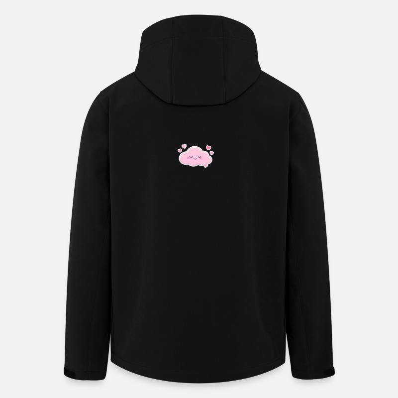 Pink Cloud Hearts Kawaii - Recycelte Männer Softshell-Jacke von Stanley/Stella - Schwarz