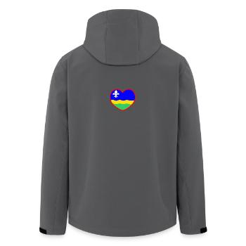 Das Herz der Flefonland-Flagge Flevoland - Recycelte Männer Softshell-Jacke von Stanley/Stella - Schwarz - Hinten - AI Model Male 185 light (185cm)