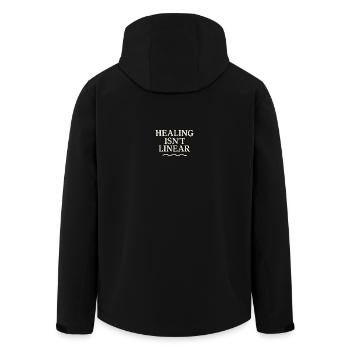 Heilung ist kein linearer Weg - Recycelte Männer Softshell-Jacke von Stanley/Stella - Schwarz - Hinten - AI Model Male 185 light (185cm)