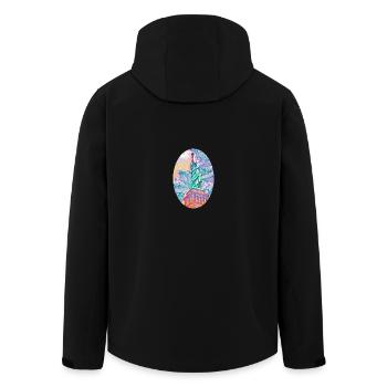 Statue of Liberty, New York, United States - Men’s Recycled Softshell Jacket by Stanley/Stella - black - Back - AI Model Male 185 light (185cm)