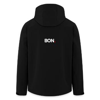 BON | Réaction humour minimaliste - Veste softshell homme en polyester recyclé Stanley/Stella - noir - Dos - AI Model Male 185 light (185cm)