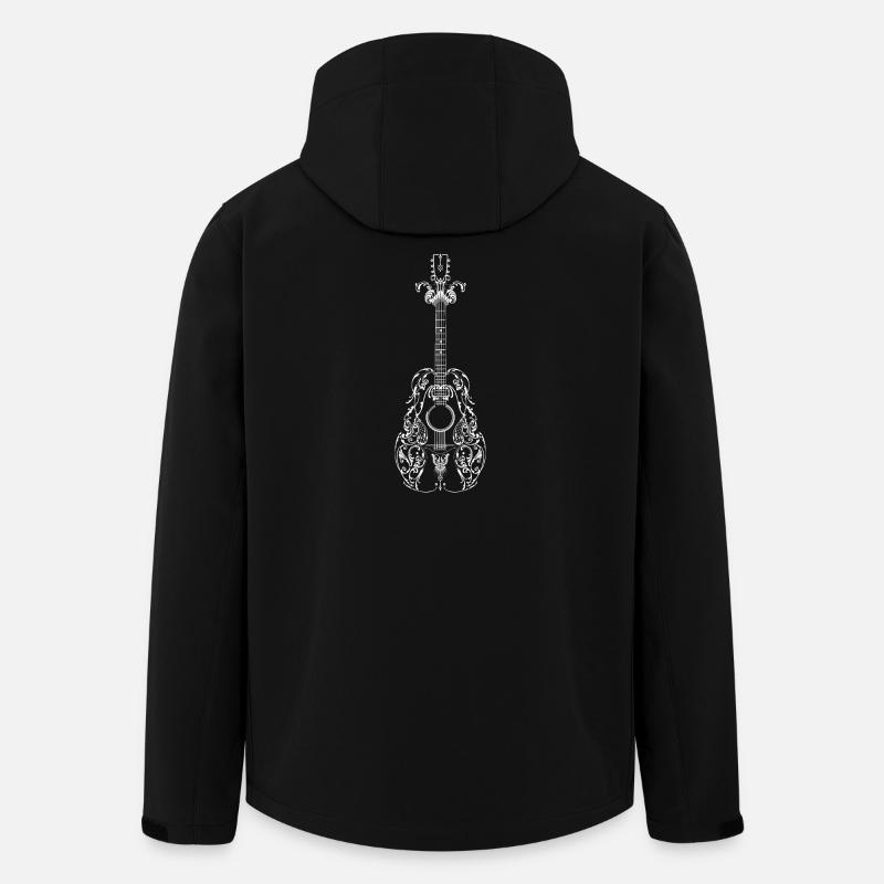 Gitarre - Recycelte Männer Softshell-Jacke von Stanley/Stella - Schwarz