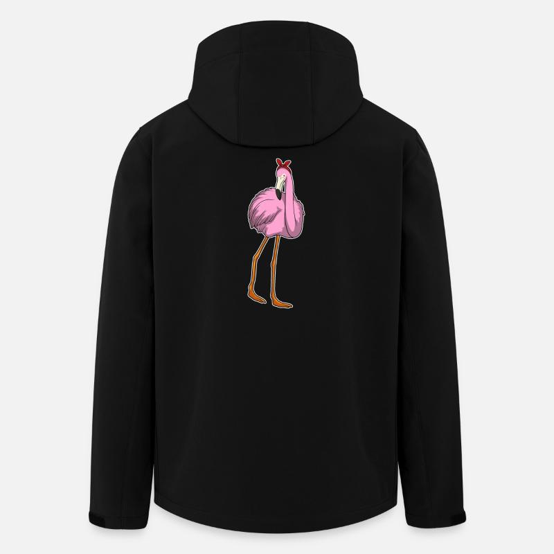 Flamingo Schleife - Recycelte Männer Softshell-Jacke von Stanley/Stella - Schwarz