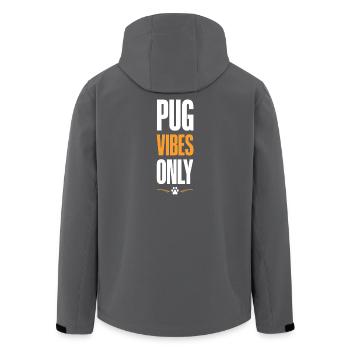 Pug Vibes Only - Men’s Recycled Softshell Jacket by Stanley/Stella - anthracite - Back - AI Model Male 185 light (185cm)