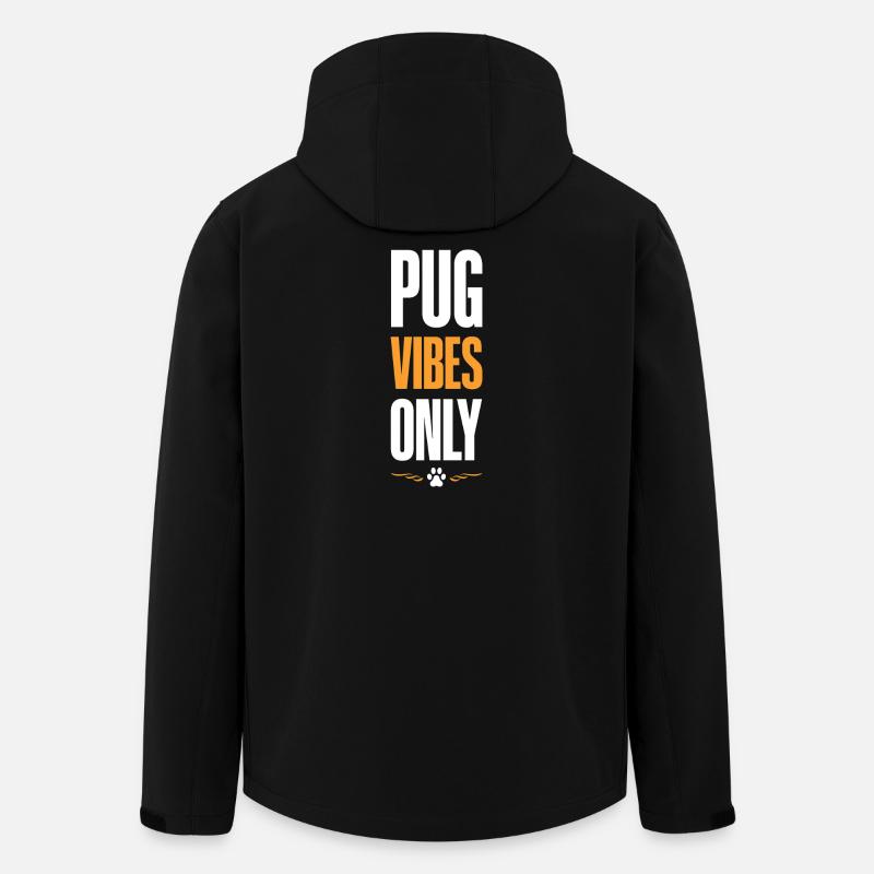 Pug Vibes Only - Men’s Recycled Softshell Jacket by Stanley/Stella - black