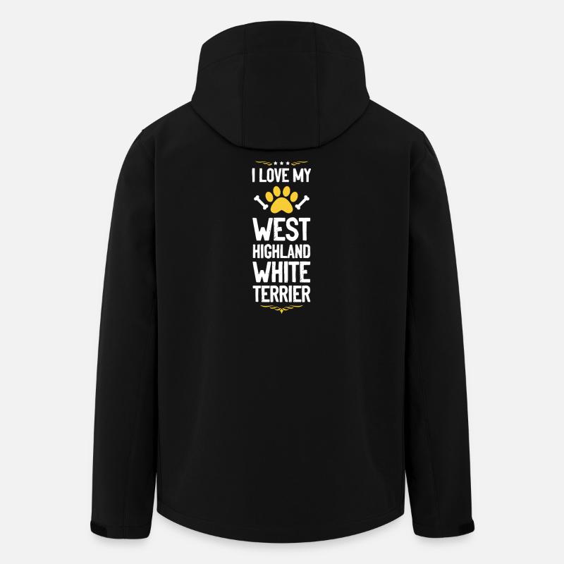 West Highland White Terrier Liebe - Recycelte Männer Softshell-Jacke von Stanley/Stella - Schwarz
