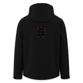 Beste Freundin der Welt - Recycelte Männer Softshell-Jacke von Stanley/Stella - Schwarz - Hinten - AI Model Male 185 light (185cm)