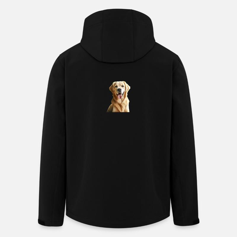 Ein glücklicher Golden Retriever - Recycelte Männer Softshell-Jacke von Stanley/Stella - Schwarz