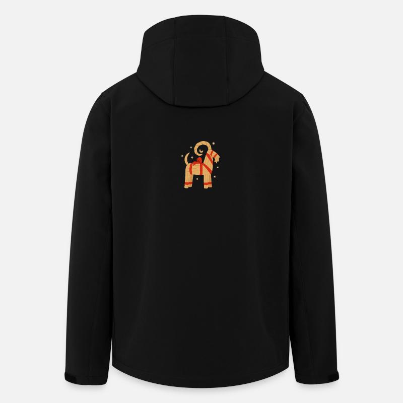 Julbock – Schwedische Weihnachtsziege - Recycelte Männer Softshell-Jacke von Stanley/Stella - Schwarz