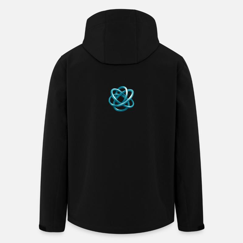 Blue braided knot design - Men’s Recycled Softshell Jacket by Stanley/Stella - black