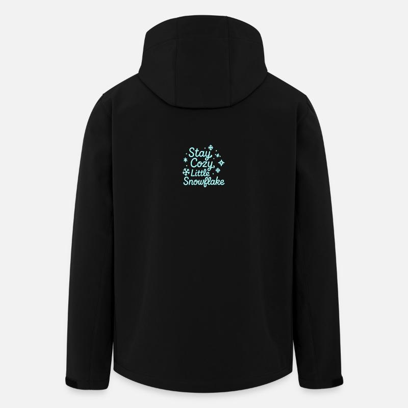 Stay Cozy Snowflake Neon Script - Recycelte Männer Softshell-Jacke von Stanley/Stella - Schwarz