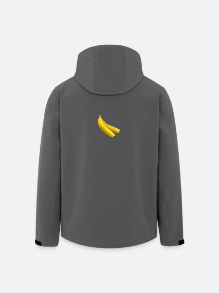 Twin Bananas Vector Yellow - Men’s Recycled Softshell Jacket by Stanley/Stella - black
