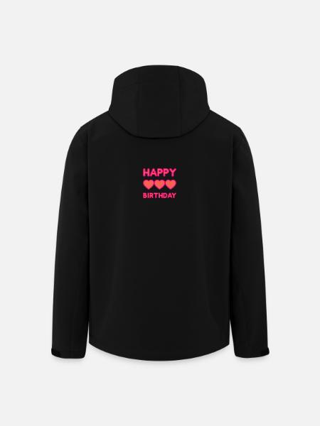 HAPPY BIRTHDAY. ANNIVERSAIRE. - Veste softshell homme en polyester recyclé Stanley/Stella - noir