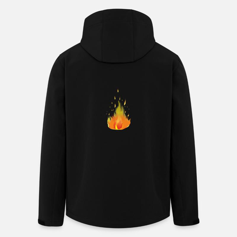 Flammen Feuer - Recycelte Männer Softshell-Jacke von Stanley/Stella - Schwarz