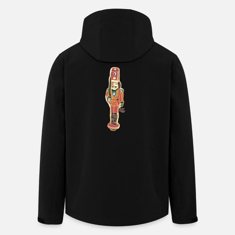 Bunter Nussknacker Deco Design - Recycelte Männer Softshell-Jacke von Stanley/Stella - Schwarz
