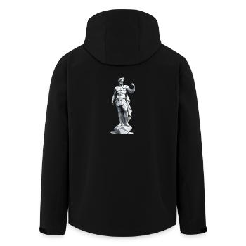 Griechischer Gott - Low Poly Design - Recycelte Männer Softshell-Jacke von Stanley/Stella - Schwarz - Hinten - AI Model Male 185 light (185cm)