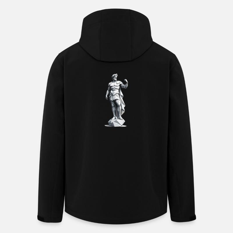 Griechischer Gott - Low Poly Design - Recycelte Männer Softshell-Jacke von Stanley/Stella - Schwarz