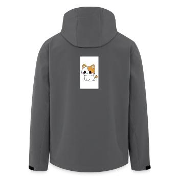 Kawaii-Kätzchen - Recycelte Männer Softshell-Jacke von Stanley/Stella - Anthrazit - Hinten - AI Model Male 185 light (185cm)